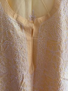 Yellow Embroidered Tunic Top
