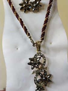 One Designer Set With Earrings