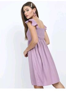 Lavender Mini Sundress with Ruffles