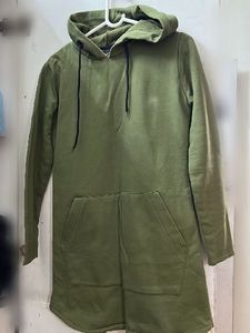 Olive Green Long Hoodie