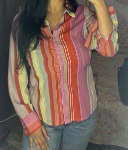 Vintage Striped Button-Down Shirt