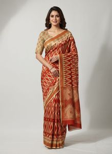 Intricate Traditional Patterns Saree with Blouse