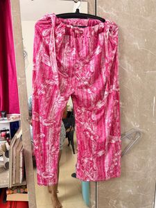 Pink Printed Palazzo Pants
