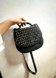 Stylish Laser-Cut Crossbody Bag