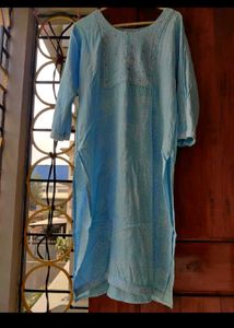 Elegant Sky Blue Kurti