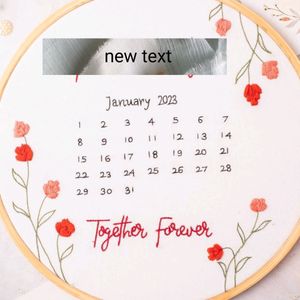 Calendar Embroidery