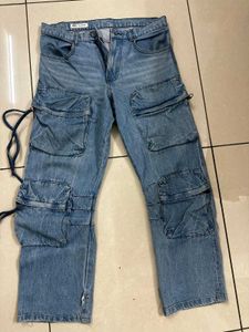 Zara Denim Cargo Pants(Almost new)