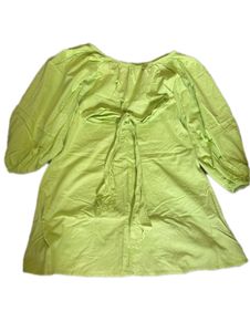 Lime Green dress with puffer sleeves