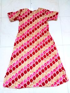 Red &amp; Pink Patterned Dress