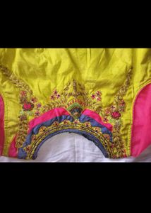 Pochampalli Ikat Design Silk Gown Long Dress