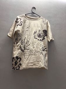 Floral & Script Print T-Shirt