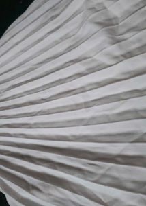 White Pleated Flowy Top