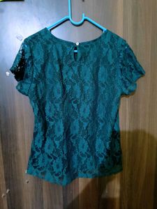 Emerald Lace Top