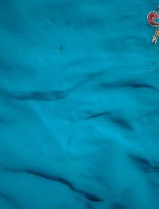 Beautiful Teal Embroidered Silk Saree