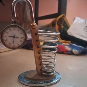 Vintage Pocket Watch Pen Holder