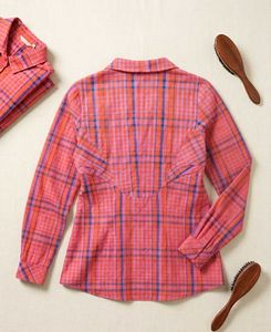 Pink Plaid Long Sleeve Shirt