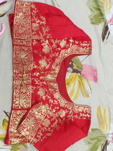 Beautiful red silk saree