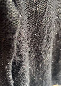 Sparkly Black Cardigan with Sheer Overlay