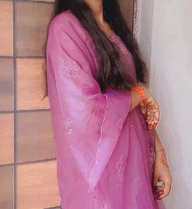 Elegant Purple Kurta Set with Dupatta