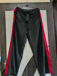 Stylish Wide-Leg Pants with Red Stripes