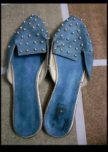 Sparkling Gemstone Slide Sandals