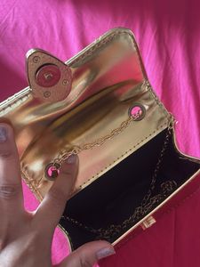Gold Clutch sling Bag - Mini