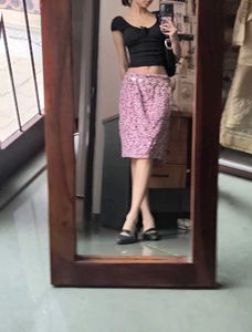 Floral purple midi skirt