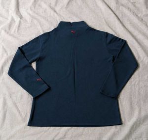 Original Puma Navy Athletic Mock-Neck tshirt
