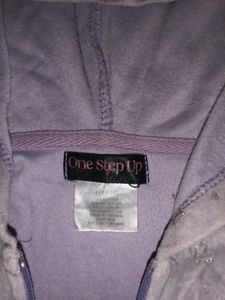 Cute Heart Patterned Zip-Up Hoodie