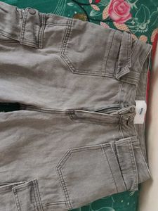 Grey Cargo Jeans