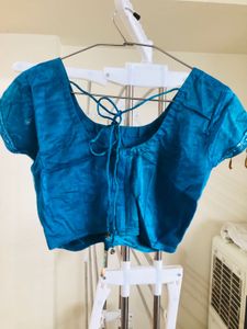 Teal Embellished lehenga choli Blouse with dupatta