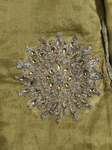 Embroidered Silk dress with pant