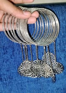 12 piece Elegant Filigree Bangle Set