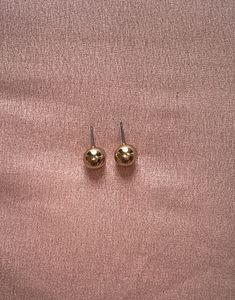 Gold Ball Stud Earrings