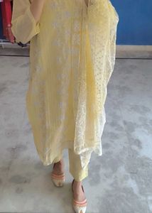 Beautiful Yellow Kurta Set with Dupatta kamiz