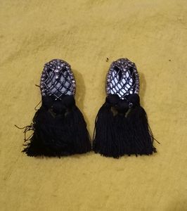 Elegant Black Tassel Earrings