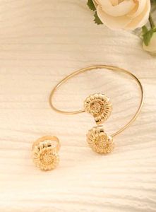 Ammonite Bangle Bracelet and Ring Combo