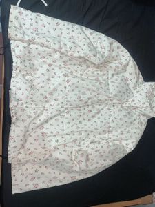 Floral Print Button-Down Jacket