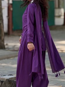 Desi Farsi Purple Kurta Set with Dupatta