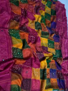 Vibrant Patchwork Saree