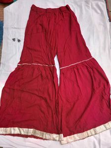 😋Maroon Kurta Set with Palazzos😋