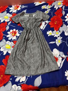 Stylish Short Sleeve Printed Midi Dress