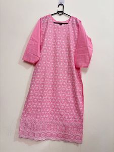 Pretty Pink Chikankari Kurta