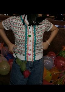 Vintage floral Crop top