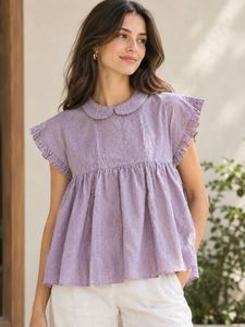 Women’s Top- Cute, loose fit w/ Ruffle Sleeve
