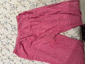 Pink Floral Pajama Set