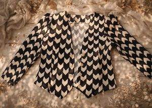 Chevron Print Blazer