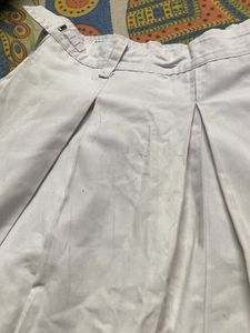 Nice White Skart With Whte Printed Top