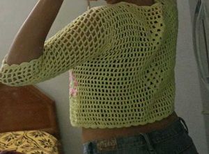 Cream Crochet Top