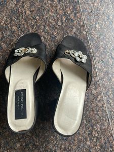 Embellished high block heel  Sandals